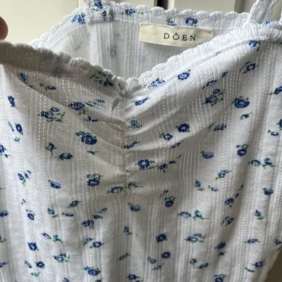 Dôen Pointelle Floral Knit Tank - Picture 3 of 4